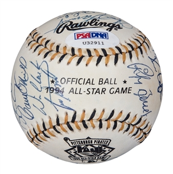 1994 American League All-Star Team Signed All-Star Game Baseball With 27 Signatures Including Boggs, Ripken, Puckett & Alomar (PSA/DNA)